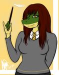  anthro demure female harry_potter hufflepuff lizard reptile scalie sh&#039;sthress sh&#039;sthress_(gingerm) sh'sthress sh'sthress_(gingerm) whisp3r 