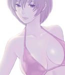  artist_request bikini breasts cleavage lips medium_breasts meiko purple short_hair solo swimsuit upper_body vocaloid 