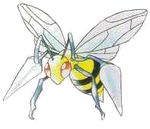  beedrill lowres no_humans official_art pokemon pokemon_(game) pokemon_blue pokemon_red_and_green pokemon_rgby pokemon_yellow sugimori_ken 