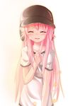  angel_beats! baseball_helmet closed_eyes gym_uniform helmet highres kakeru_(arelgia) long_hair pink_hair sparkle tears yui_(angel_beats!) 
