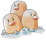  dugtrio lowres no_humans official_art pokemon pokemon_(game) pokemon_blue pokemon_red_and_green pokemon_rgby pokemon_yellow sugimori_ken 