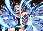  bad_id bad_pixiv_id bike_shorts energy_ball gauntlets glowing headphones open_mouth orange_eyes orange_hair senki_zesshou_symphogear solo suiya tachibana_hibiki_(symphogear) 