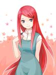  1girl blue_eyes hair_ornament hairclip long_hair naruto naruto_shippuuden red_hair rio-0609 smile solo tegaki uzumaki_kushina very_long_hair 