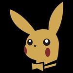  black_background logo male mascot nintendo pikachu plain_background playboy playboy_icon pok&#233;mon pok&eacute;mon restricted_palette solo video_games 