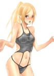  bad_id bad_pixiv_id bare_shoulders black_eyes blonde_hair copyright_request long_hair navel panties pointy_ears ruby-eye solo tank_top underwear 