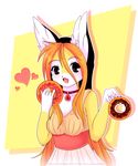  &lt;3 collar cute doughnut female luna777 moondog solo sprinkles taratsu_(character) 