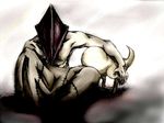  1boy crossover monster numb_body penis_face pixiv_thumbnail pyramid_head resized silent_hill silent_hill_2 silent_hill_3 sitting 
