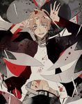  blood blood_on_face fate/zero fate_(series) grey_eyes knife male_focus muted_color orange_hair solo suou uryuu_ryuunosuke 