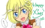  1boy 2007 artist_request blonde_hair blue_eyes child christmas clovis_la_britannia code_geass gift lowres male male_focus merry_christmas present rocco solo source_request young younger 