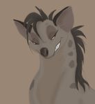  black_nose brown_hair disney eyelashes eyeshadow female feral hair hyena invalid_tag makeup mammal plain_background seducing seductive shenzi smile the_lion_king unknown_artist 