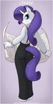  anthro anthrofied blue_eyes clothing equine female friendship_is_magic hair horn horse jay_naylor long_hair looking_at_viewer mammal my_little_pony pants pony purple_hair rarity_(mlp) shirt solo unicorn 