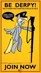  derp derpy_hooves_(mlp) dialog dialogue english_text equine female friendship_is_magic gun hat horse knife mammal my_little_pony nazi pegasus pony poster propaganda ranged_weapon rifle text waffen-ss weapon wings wolfjedisamuel 