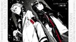  1girl animal_ears cat_ears daryl_yan end_card guilty_crown long_hair miwa_shirou monochrome tsugumi_(guilty_crown) 