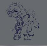 bodysuit clothing equid equine female hasbro horse mammal my_little_pony neon_genesis_evangelion pilot_suit plugsuit pony rei_ayanami simple_background sketch skinsuit solo star tight_clothing