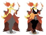 2024 3_fingers 3_toes anthro areola big_breasts biped black_choker black_clothing black_jewelry black_legwear black_necklace black_thigh_highs breasts cheek_tuft chest_tuft choker clothed clothed_anthro clothed_female clothing delphox digital_drawing_(artwork) digital_media_(artwork) facial_tuft feet female female_anthro fingers footwear front_view full-length_portrait fur gatoradeew generation_6_pokemon genitals grey_hands hi_res huge_breasts inner_ear_fluff jewelry legwear looking_aside multicolored_body multicolored_fur necklace nintendo nude nude_anthro nude_female open_mouth open_smile orange_body orange_fur orange_inner_ear_fluff panties pink_areola pokemon pokemon_(species) portrait pussy shoes simple_background smile solo standing tail thick_thighs thigh_highs toes tuft underwear white_background white_body white_clothing white_fur white_panties white_underwear yellow_body yellow_ears yellow_fur yellow_tail