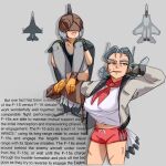 2025 aircraft airplane animal_humanoid armor avian avian_humanoid big_breasts blindfold blue_eyes bottomwear breasts character_request clothing coat crouching digital_drawing_(artwork) digital_media_(artwork) duo english_text eyebrows f-15_eagle f-16 falconry_hood feathered_tail feathers feet female female_humanoid folded_wings gauntlets gloves grey_body grey_clothing grey_eyebrows grey_feathers grey_hair grey_legwear grey_thigh_highs hair handwear hi_res hood humanoid humanoidized kerchief larger_female larger_humanoid leather_gauntlets leg_scar legwear mechanical_wings midriff neckerchief neckwear open_mouth portrait red_bottomwear red_clothing red_shorts scar scuted_feet scutes shirt shorts sitting_on_another size_difference slim_female slim_humanoid small_breasts smaller_female smaller_humanoid stirrup_thigh_socks tail talons text thigh_highs toes toothpick topwear touraupse vehicle white_clothing white_shirt white_topwear wings yellow_scutes