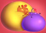 2025 air_inflation anthro belly belly_expansion big_belly big_butt black_nose black_sclera blush butt canid canine canis catnap_(poppy_playtime) colored creaking digital_media_(artwork) dogday_(poppy_playtime) domestic_cat domestic_dog duo expansion eyes_closed fart fart_cloud felid feline felis groan hair hi_res huge_belly huge_butt huge_thighs hyper hyper_belly hyper_butt hyper_inflation immobile inflation jewelry kissing lying male male/male mammal mob_entertainment motion_lines multicolored_body necklace on_front onomatopoeia orange_body orange_ears orange_hair orange_tail poppy_playtime puffed_cheeks puffkiss purple_body purple_ears purple_hair purple_inner_ear purple_tail red_background red_smoke shaded simple_background smiling_critters smoke sound_effects swelling tail text thick_thighs two_tone_body v1sage white_eyes yellow_body