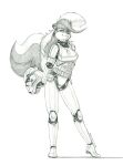 2025 anthro armor baron_engel breasts clothed clothing female fluffy fluffy_tail fur greyscale hair headgear helmet hi_res mammal mephitid monochrome rosemary_parker_(character) skunk solo star_wars stormtrooper tail