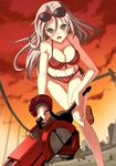  alisa_ilinichina_amiella azuma_reiharu bikini brown_eyes brown_hair chainsaw god_eater god_eater_burst long_hair sandals solo sunglasses swimsuit 