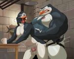 abdominal_bulge anal anal_penetration anthro athletic athletic_male avian award balls barazoku basement beak bent_over bent_over_table biceps bird blue_eyes bottomless chastity_cage chastity_cage_only chastity_device chastity_device_only clenched_teeth clothed clothing coffee_mug dreamworks duo female finger_in_mouth furniture genitals hatch hi_res intersex intersex/male kowalski_(madagascar) ladder looking_back looking_up madagascar_(series) male male/female male_penetrated military modern_bird motion_blur navel nipples nude object_in_ass pecs pegging penetration penguin pink_chastity_cage pipe scut_tail sex sex_toy sex_toy_in_ass sex_toy_insertion sex_toy_penetration shirt short_tail side_view size_difference skipper_(madagascar) smaller_penetrated strapon table tail tail_grab tank_top teeth the_penguins_of_madagascar thrusting tongue tongue_out topwear toying_partner trans_(lore) trans_man_(lore) trophy vault wearing_chastity_cage wearing_chastity_device