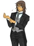  aragaki_shinjirou glasses host male_focus persona persona_3 persona_3_portable shin_megami_tensei solo tomino_(kaeru_kyuubin) tuxedo 