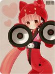  animal_helmet ayu_(mog) bad_id bad_pixiv_id barcode blush brown_eyes headphones hello_kitty helmet japanese_clothes kimono long_hair nekomura_iroha pink_hair rounded_corners solo spacesuit speaker vocaloid 