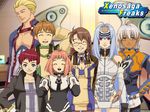  4boys allen_ridgeley artist_request brown_legwear chaos_(xenosaga) everyone jr. kos-mos m.o.m.o. multiple_boys multiple_girls pantyhose shion_uzuki vector_industries_uniform wallpaper xenosaga xenosaga_freaks ziggy 