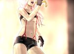  breasts large_breasts long_hair macross macross_frontier microphone navel sheryl_nome solo suspenders underboob yutori_(clockwork_chicken) 