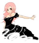  bad_id bad_pixiv_id bare_shoulders brown_eyes copyright_request dress kaprice long_hair pink_hair solo 