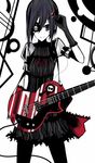  bad_id bad_pixiv_id bass_guitar eyepatch hair_ornament instrument koto_suomi mahou_sensei_negima! miyazaki_nodoka pantyhose skull solo 