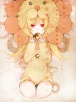  animal_costume bakemonogatari blonde_hair cosplay doughnut food highres lion long_hair mister_donut monogatari_(series) oshino_shinobu pon_de_lion pon_de_lion_(cosplay) solo zweplus 