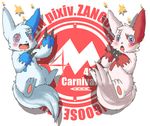  blue_markings blush dora_(artist) english_text fur looking_at_viewer markings nintendo pok&#233;mon pok&eacute;mon red_markings shiny_pok&#233;mon shiny_pokemon solo text video_games white_fur zangoose zangoose_day 