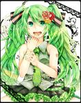  2012 bad_id bad_pixiv_id character_name dated flower green_eyes green_hair hair_flower hair_ornament hatsune_miku highres long_hair mikupa necktie shirogane_(ankoromochi) skirt solo twintails very_long_hair vocaloid 