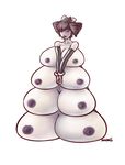  big_breasts blush breasts drill_hair female gothitelle huge_breasts hyper mess1ah multi_breast nintendo nipples pok&#233;mon pok&eacute;mon video_games 