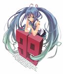  39 2007 aqua_hair bare_shoulders blue_eyes character_name dated gradient_hair hatsune_miku long_hair multicolored_hair necktie number simple_background skirt smile solo twintails very_long_hair vocaloid white_background yoo_(tabi_no_shiori) 