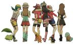  :d ^_^ alternate_costume animal animal_on_head ankle_boots aqua_legwear arm_around_shoulder arm_up arms_behind_back back bandana bare_shoulders bike_shorts black_dress black_footwear black_hair black_legwear blue_(pokemon) blue_hair blush boots brown_hair bulbasaur carrying chikorita closed_eyes cropped_jacket crystal_(pokemon) cyndaquil dress dual_persona fanny_pack flying_sweatdrops following from_behind gen_1_pokemon gen_2_pokemon gen_3_pokemon gen_4_pokemon gloves grin hair_ornament happy haruka_(pokemon) hat hikari_(pokemon) hiyokko_ep hug jacket knee_boots kotone_(pokemon) leg_armor long_hair looking_at_another low_twintails miniskirt multiple_girls on_head open_mouth overalls overskirt own_hands_together pink_footwear pink_skirt piplup pokemon pokemon_(creature) pokemon_(game) pokemon_dppt pokemon_frlg pokemon_gsc pokemon_hgss pokemon_on_head pokemon_rgby pokemon_rse reaching red_scarf red_skirt scarf shoe_soles shoes short_dress simple_background skirt sleeveless sleeveless_dress sleeves_past_elbows smile squirtle thighhighs torchic twintails walking white_background white_gloves white_hat white_jacket |_| 
