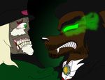  black_hair brown_fur canine claws clothing count_ramsely_von_olaf countramsely facial_hair fangs fur ghost glowing_eyes green_eyes hair hat male mammal spirit undead vampire were werewolf zombie 