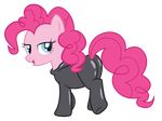  equine female friendship_is_magic from_behind horse iszukanon latex my_little_pony pinkie_pie_(mlp) pony smile 