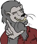  claws clothing fur gray_fur grey_fur hair male mammal mobstermuffin open_mouth plain_background rat rodent shirt smile solo teeth warner_stamos whiskers 