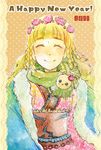  blonde_hair braid eyes_closed flower lowres rose shirley_fennes smile tales_of_(series) tales_of_legendia 