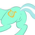  butt cutie_mark equine female feral friendship_is_magic horn horse lyra_(mlp) lyra_heartstrings_(mlp) mammal my_little_pony plain_background pony pussy solo unicorn unknown_artist white_background 