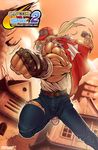  benjo_camay blonde_hair capcom_vs_snk capcom_vs_snk_2 collaboration darkeyez07 denim fatal_fury fingerless_gloves gloves hat_over_eyes jeans male_focus muscle pants ponytail solo terry_bogard the_king_of_fighters torn_clothes torn_jeans torn_pants 