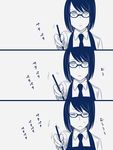  closed_eyes comic glasses kuko monochrome short_hair torinoko_city_(vocaloid) vocaloid 