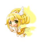  bike_shorts blonde_hair brown_eyes choker cure_peace double_v eyelashes full_body hair_flaps hair_ornament hairpin inuue_kiyu kise_yayoi long_hair magical_girl precure shoes shorts shorts_under_skirt skirt smile smile_precure! solo v white_background wide_ponytail wrist_cuffs yellow yellow_choker yellow_skirt 