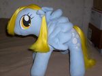  amber_eyes blonde_hair cute cutie_mark derpy_hooves_(mlp) equine female friendship_is_magic hair happy my_little_pony pegasus plushie pony wings 