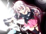  bare_shoulders blue_eyes highres ia_(vocaloid) long_hair single_thighhigh solo thigh_strap thighhighs uneven_eyes very_long_hair vocaloid yuzuki_kei 
