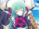  77 game_cg green_hair long_hair mikagami_mamizu stella_(77) whirlpool 