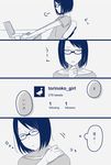  comic computer english glasses kuko laptop monochrome short_hair torinoko_city_(vocaloid) translated twitter vocaloid 