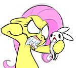  angel_(mlp) angry cutie_mark equine fangs female feral fluttershy_(mlp) foam friendship_is_magic furseiseki_(artist) hair horse lagomorph lapine male mammal my_little_pony pegasus pink_hair plain_background pony rabbit rage_face scared teeth white_background wings 