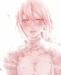  artoria_pendragon_(all) dress fate/stay_night fate_(series) imty monochrome pale_color pink saber solo tears traditional_media watercolor_(medium) 